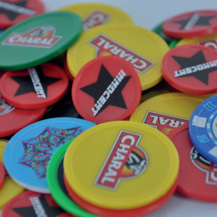 Plastic jetons 23.3mm