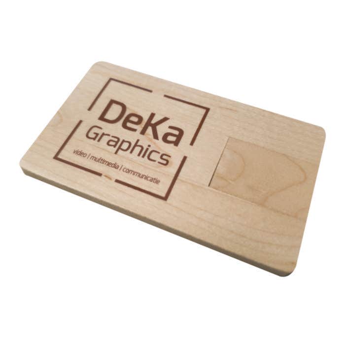 Wooden USB stick bank card