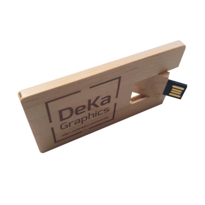 Wooden USB stick bank card