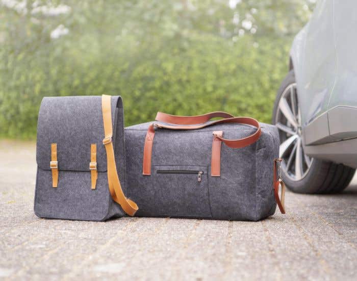 Weekendtas Natalie | 28 L | Gerecycleerd vilt | Voorvak