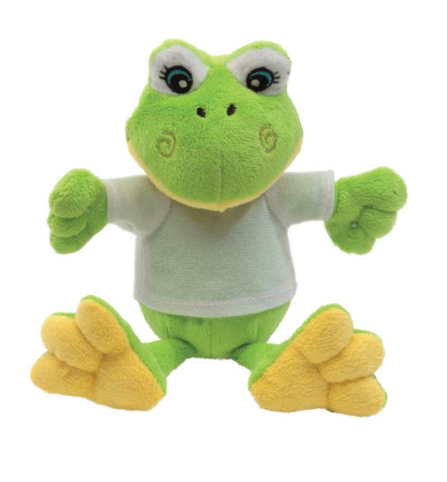 Plush frog "Frieda" with separately deliverd T-s