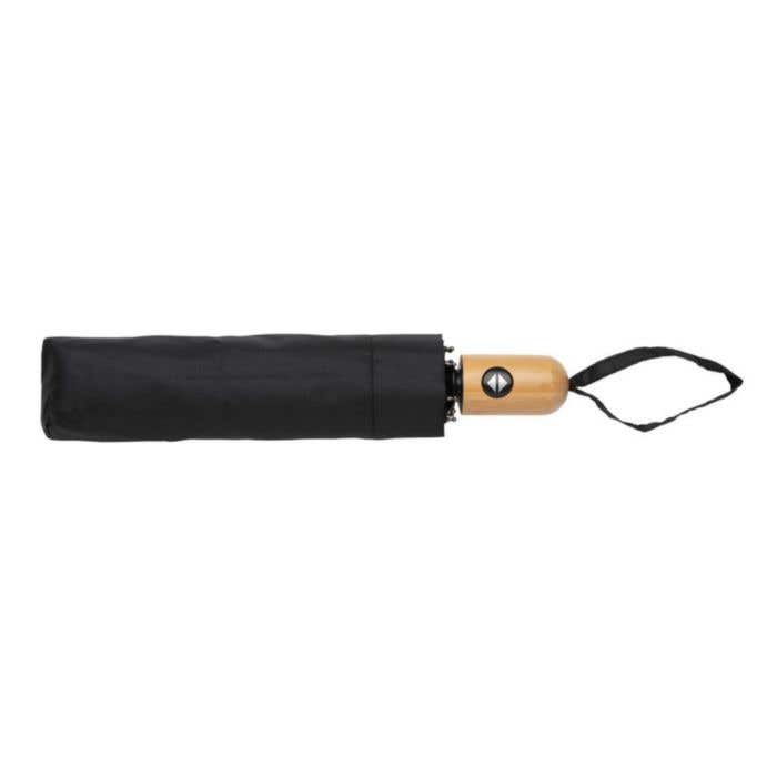 Parapluie automatique rPET 190T et bambou Impact AWARE™ [21 pouces]