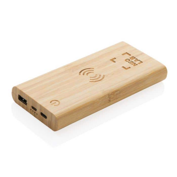 Powerbank avec induction en bambou [8.000 mAh 5 W]