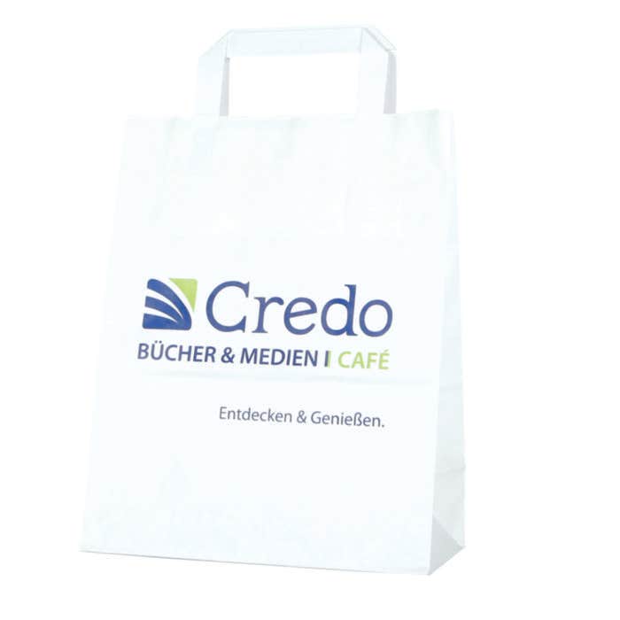 Paper shopping bag Flat handle 22 x 11 x 31 cm