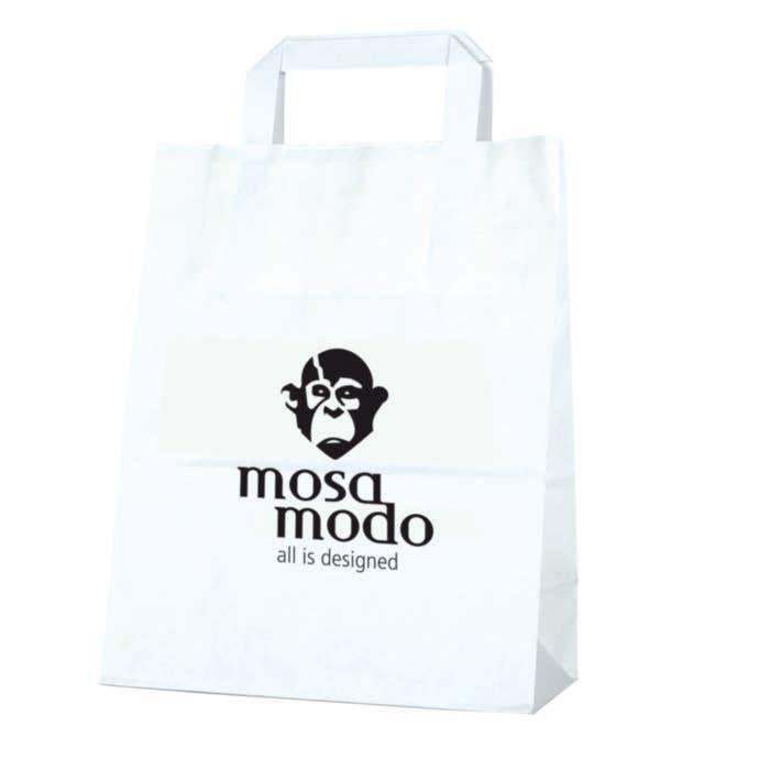 Paper shopping bag Flat handle 26 x 16,5 x 33 cm