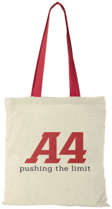 Sac coton Nevada 100 gr/m² avec poignées de couleur