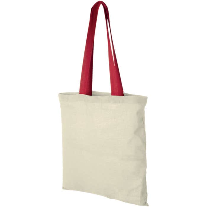 Sac coton Nevada 100 gr/m² avec poignées de couleur