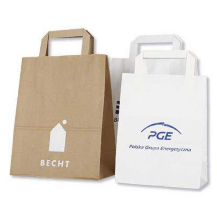 Paper shopping bag Flat handle 26 x 16,5 x 33 cm