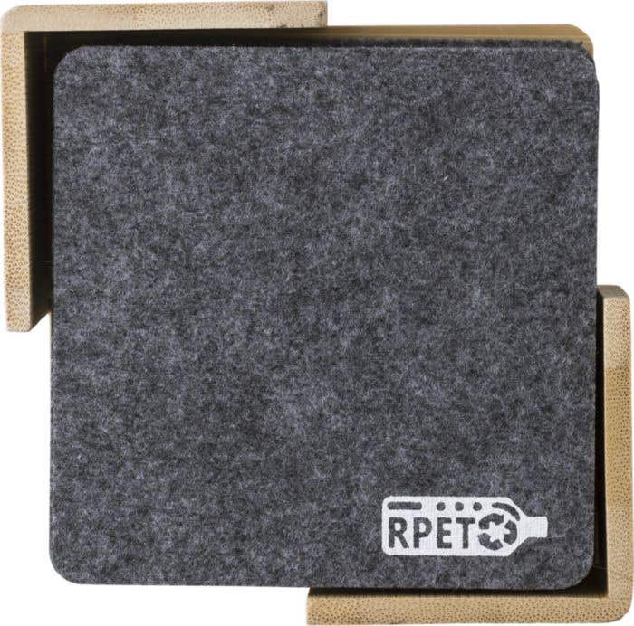 Ensemble de sous-verres en feutre rPET Lawrence