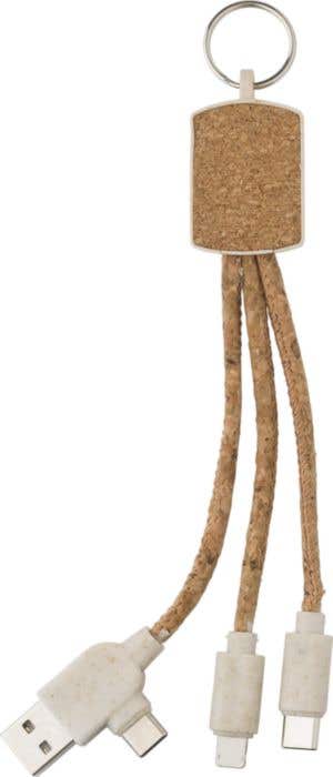 Porte-clés en inox avec câble de charge Landry