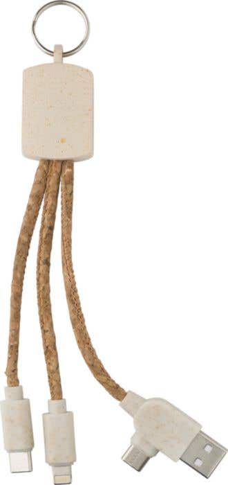 Porte-clés en inox avec câble de charge Landry