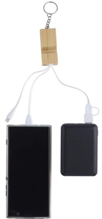 Porte-clés chargeur en bambou Sutton