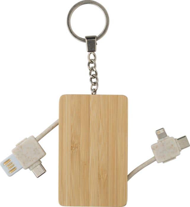 Porte-clés chargeur en bambou Bianca