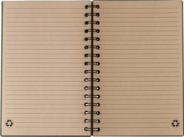 Carnet de notes à spirale recyclé Caleb [A5]