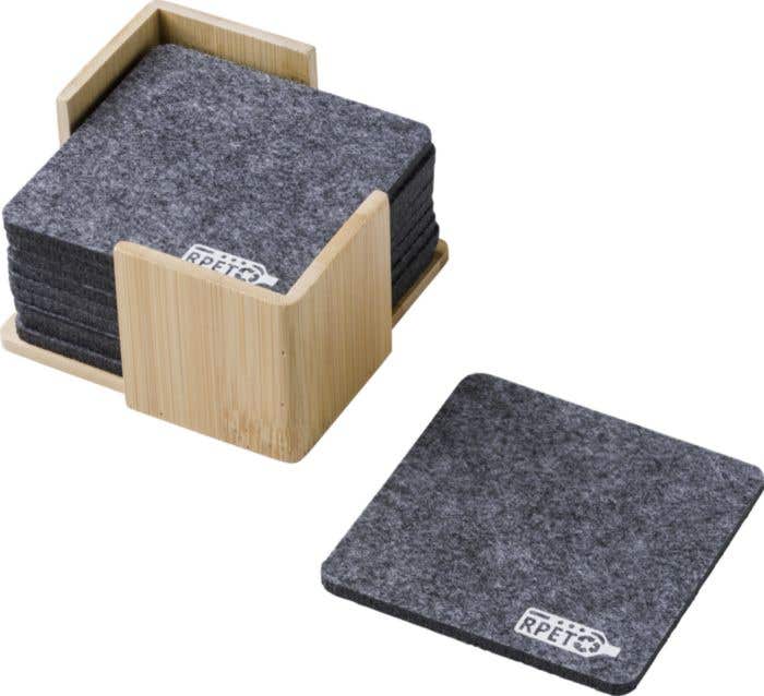 Ensemble de sous-verres en feutre rPET Lawrence