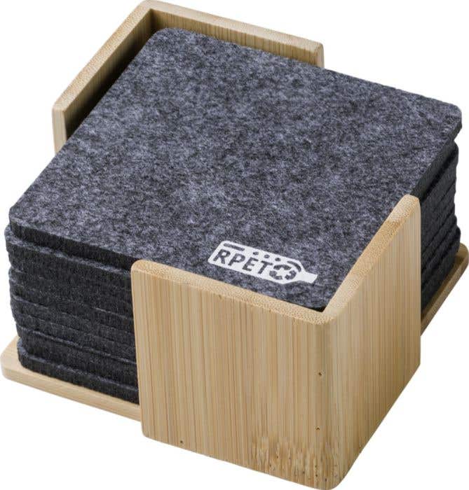 Ensemble de sous-verres en feutre rPET Lawrence