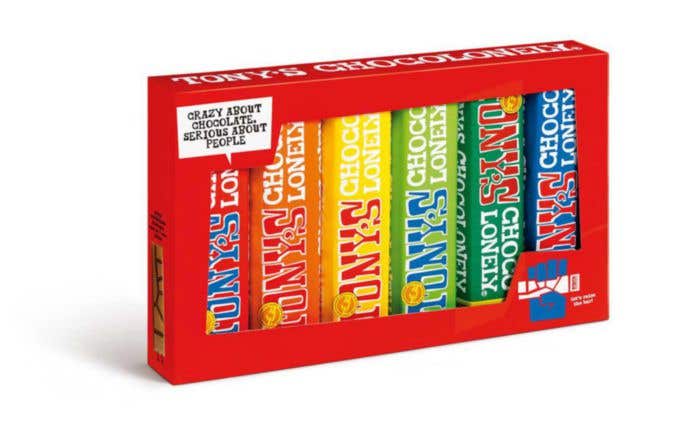 Tony's Chocolonely l’arc-en-ciel dégustation [6 x 47/50 grammes]