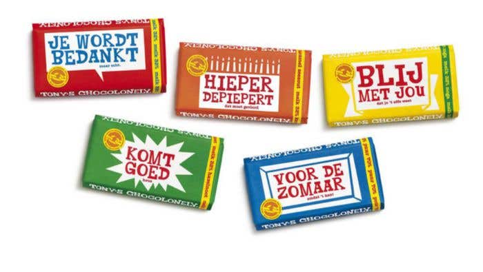 Tony's Chocolonely Lait Caramel Sel de mer Félicitations [180 grammes]