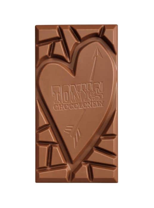 Tony's Chocolonely Lait Rose Framboise Tout droit de mon cœur de chocolat [180 grammes]