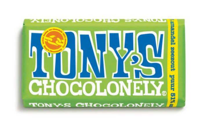 Tony's Chocolonely chocolat noir 51% amande sel de mer [180 grammes]