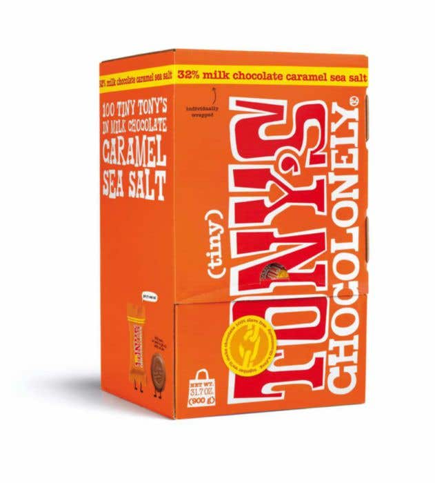 Tony's Chocolonely Tiny au lait caramel sel de mer [900 grammes]