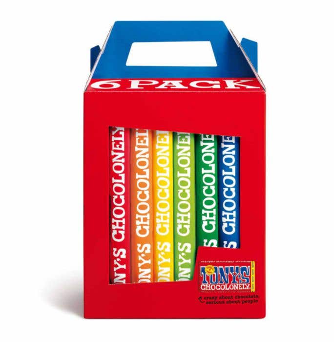Tony's Chocolonely 6-pack Classic 6 Arc-en-ciel [180 grammes]