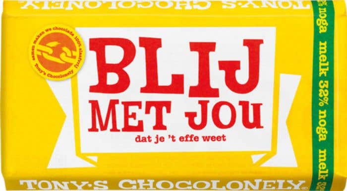 Tony's Chocolonely Lait Nougat Satisfait de vous [180 grammes]