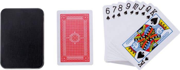 Jeu de cartes dans cassette en métal