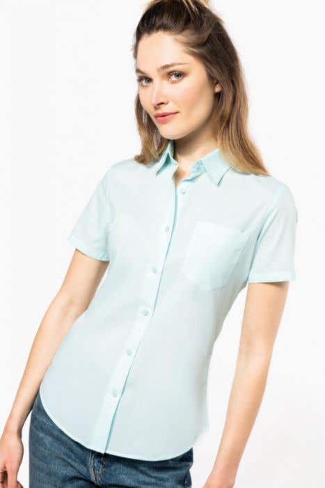 K548 Ladies' Ss Easy Care Polycotton Poplin Shirt