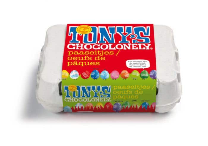 Oeufs de Pâques boîte Mixte (12pcs) Tony's Chocolonely