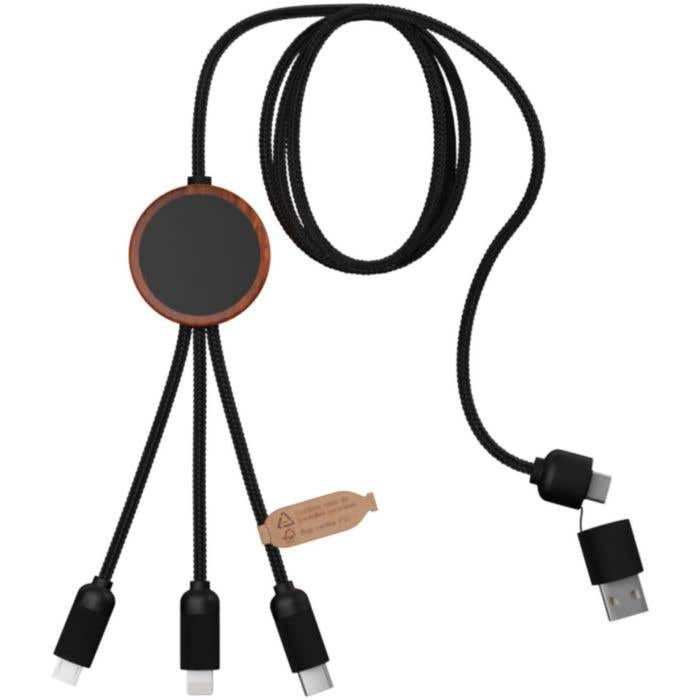 SCX.design RPET 5-In-1 Oplaadkabel Rond