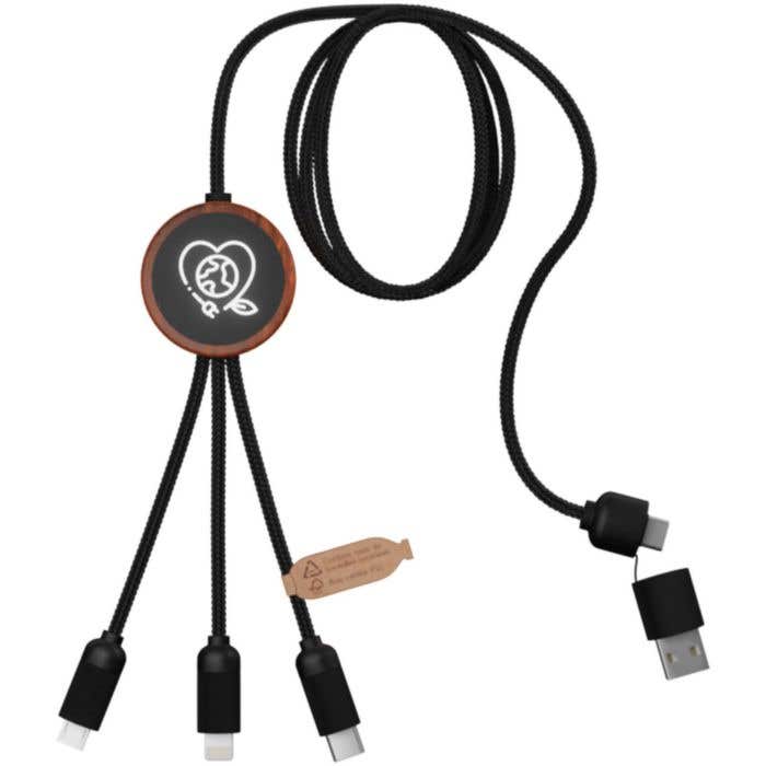 SCX.design Câble de Charge en RPET Rond [5-en-1]