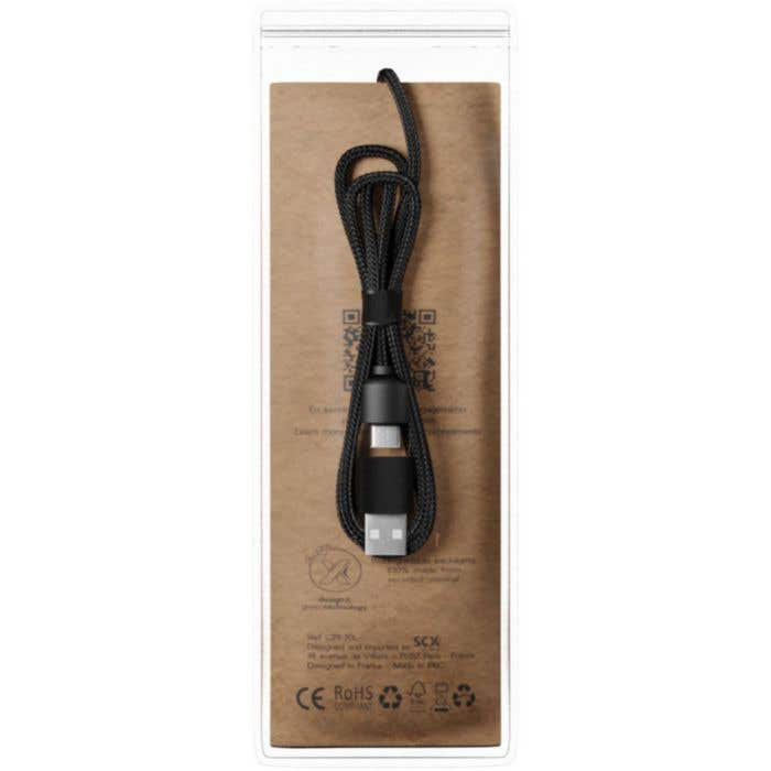 SCX.design Câble de Charge en RPET Rond [5-en-1]