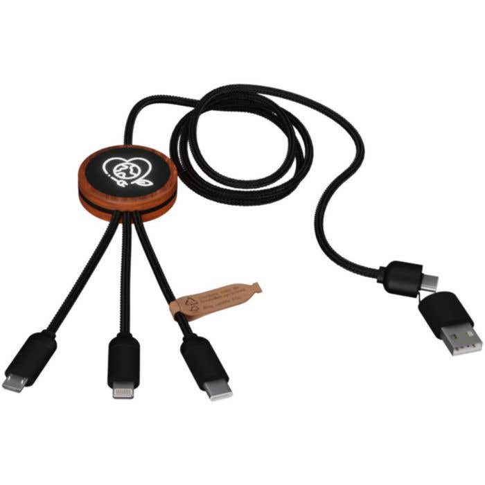 SCX.design Câble de Charge en RPET Rond [5-en-1]