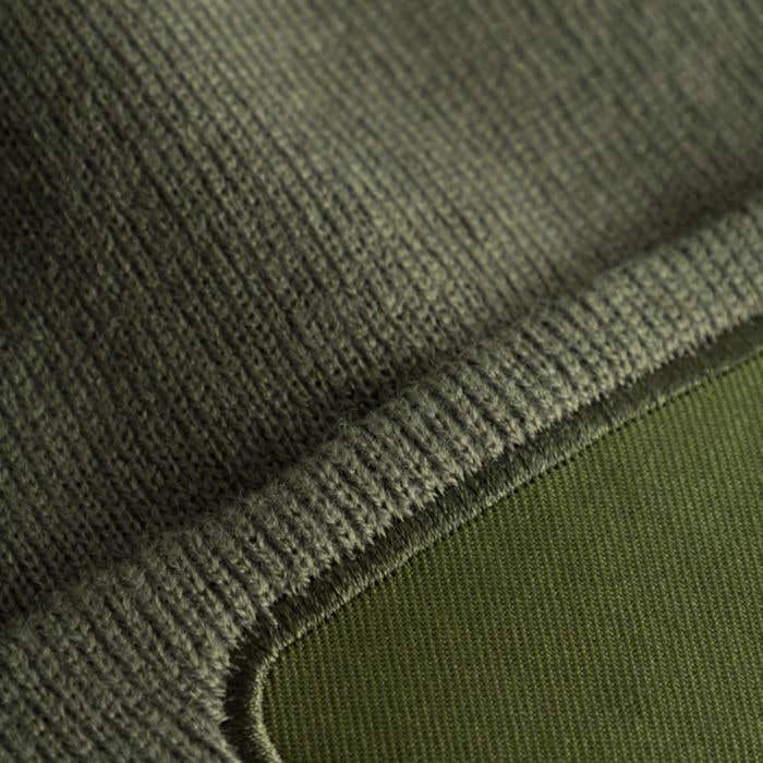 Knitted hat with label