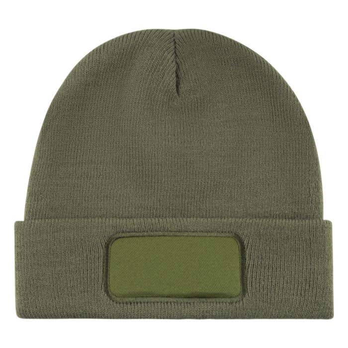 Knitted hat with label