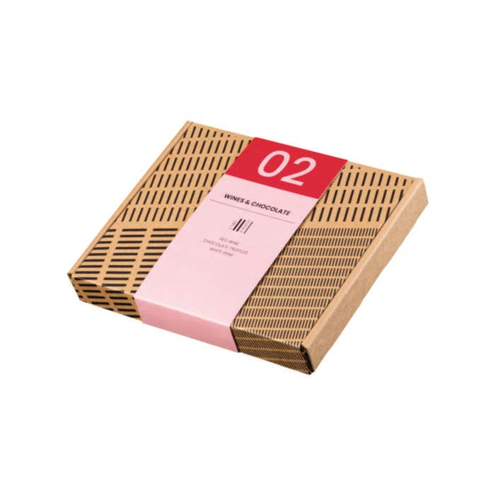 Coffret dégustation de 2 vins et 8 truffes - rPET