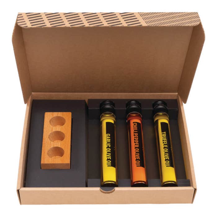 Coffret d'huile d'olive 4 pièces "Je t'olive"