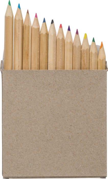 12 crayons de couleurs en bois naturel Original