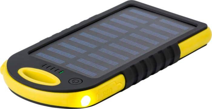 Power bank solaire en ABS et gomme Arin