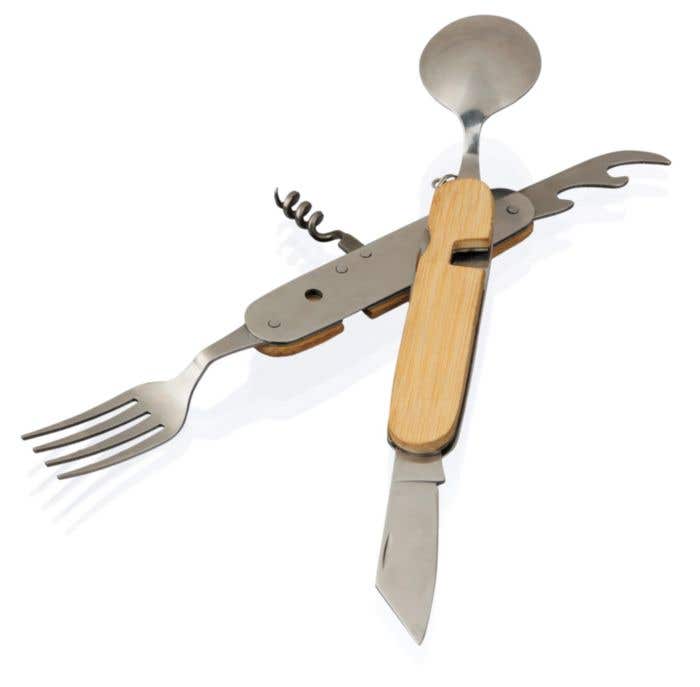 Ensemble de couverts multifonctions en bambou Ainsley