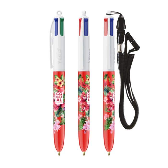 BIC® Balpen Met Lanyard 4 Colours® Color Digital [4-in-1]