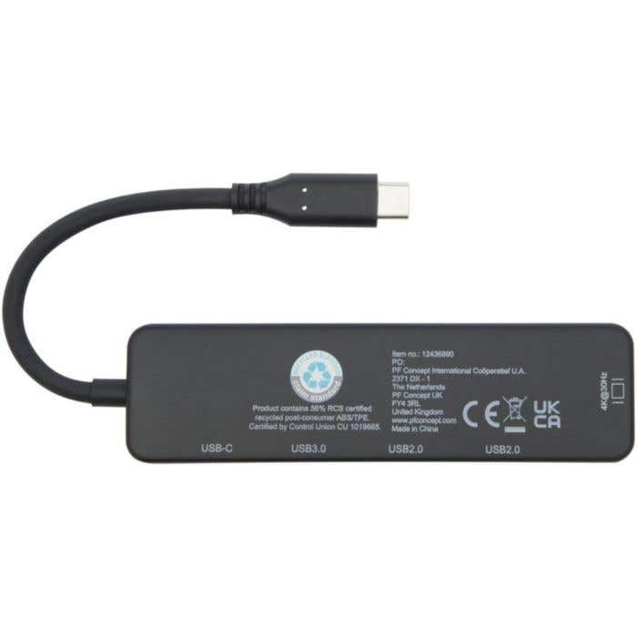 Adaptateur multimédia en plastique recyclé Loop RCS USB 2.0-3.0 avec port HDMI