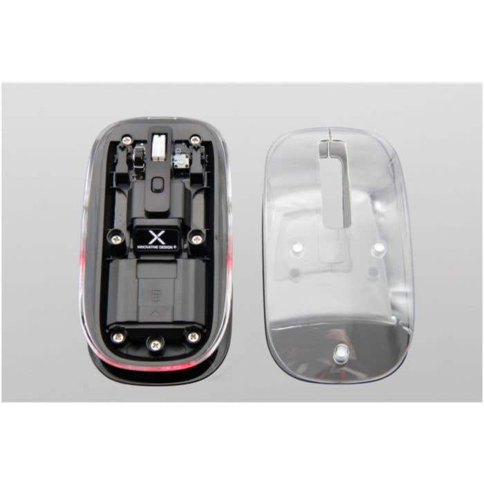 SCX.design O24 Souris Bluetooth® transparente multimode sans fil 2,4Ghz