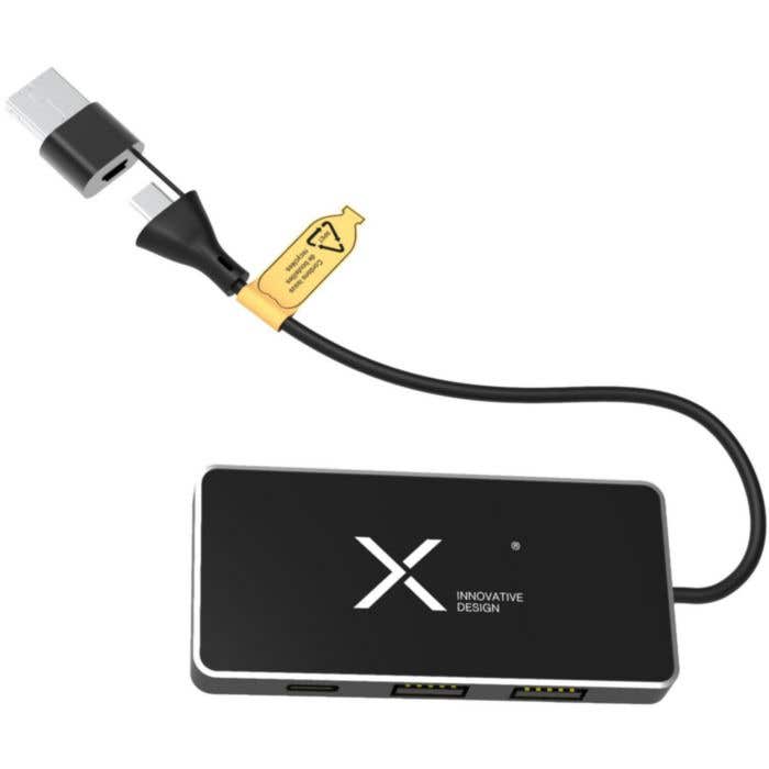 SCX.design H20 Hub USB 8-en-1 avec double entrée et 6 ports