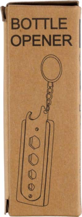 Porte-clés avec décapsuleur en bambou Klaus