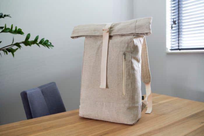 Sac à dos roll-top en chanvre Margarete