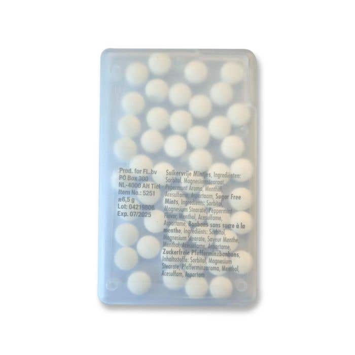 Mintcard avec pastille de menthe sans sucre