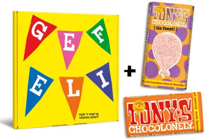 Tony's Chocolonely Giftbox Gefeliciteerd [2 repen]