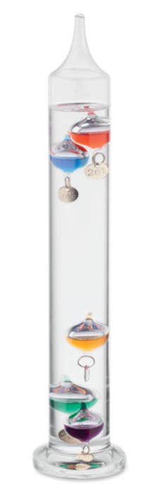 Thermomètre Galileo verre 28cm GALI